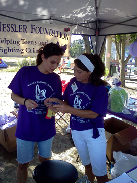 Debbee and Sarah hard at work preparing for the day